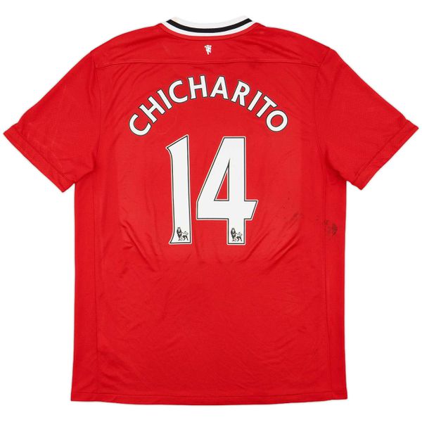 Camisa Manchester United Home I 11/12 – Chicharito #14 – Vermelha – Torcedor Masculina
