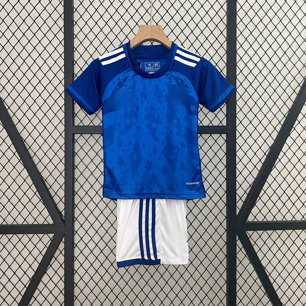 Conjunto Infantil Cruzeiro Home I 24/25- Azul/Bran... - FORTAL IMPORTADORA
