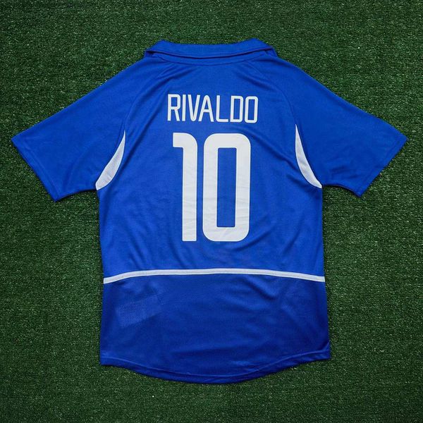 Camisa Retrô Brasil Away II 2002 - Rivaldo #10 - A... - ATACADO ESPORTIVO