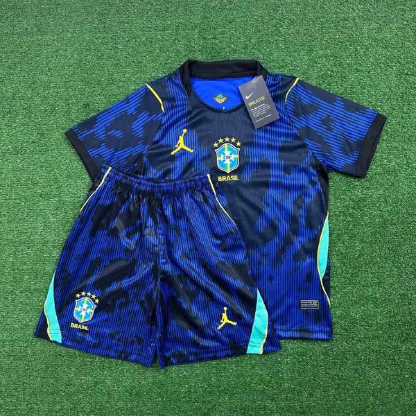 Conjunto Infantil Brasil Away II 26/27 – Azul – Jo... - ATACADO ESPORTIVO