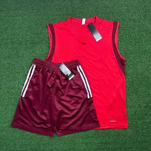 Conjunto Treino Internacional Regata e short 2024/25 Vermelho/Vinho
