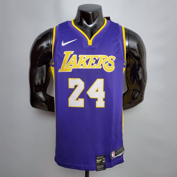 Nba Lakers Silk (jogador) Bryant Camisa 24 (símbolo branco)