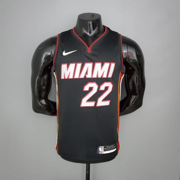 Nba Miami Heat Silk (jogador) Camisa Butler 22 Preto