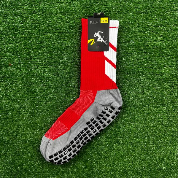 Meia Antiderrapante Esportiva Klv - Vermelho