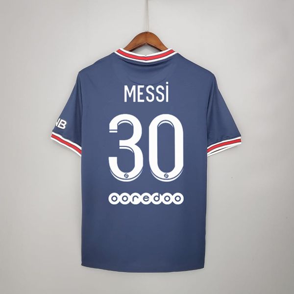 Camisa Paris Saint-germain Azul Messi Nº 30 Torcedor 21/22