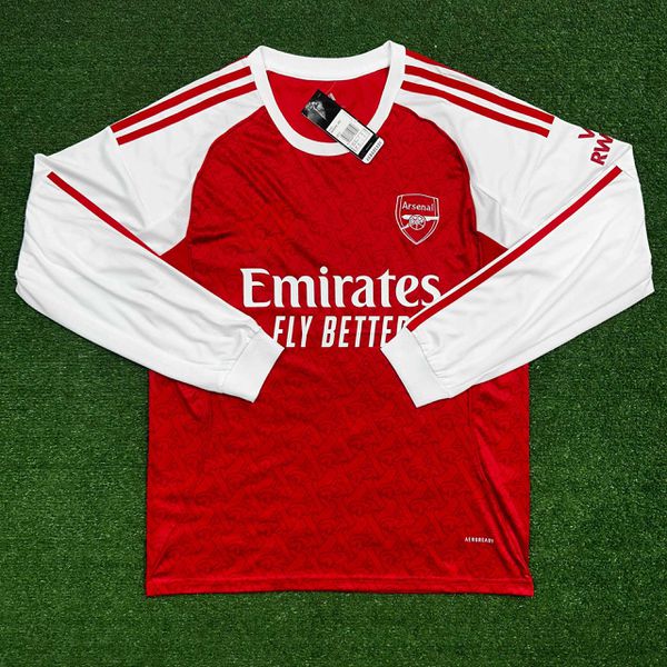 Manga Longa Arsenal Home I 25/26 – Vermelha – Torcedor Masculina (BORDADO)