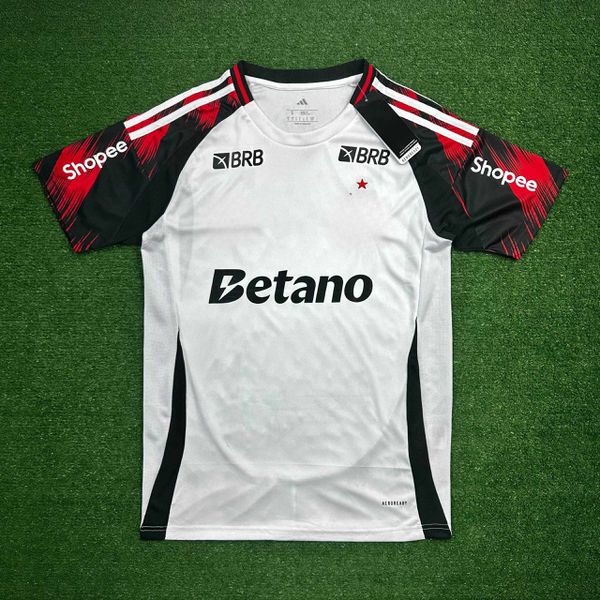 Camisa Flamengo Away 25/26 - Patrocínios - Branca