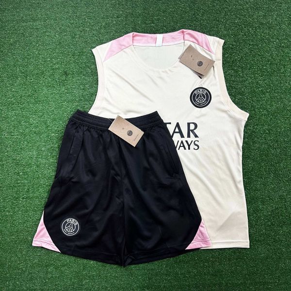 Conjunto Regata e Short Psg 24/25 - Bege/rosa Claro