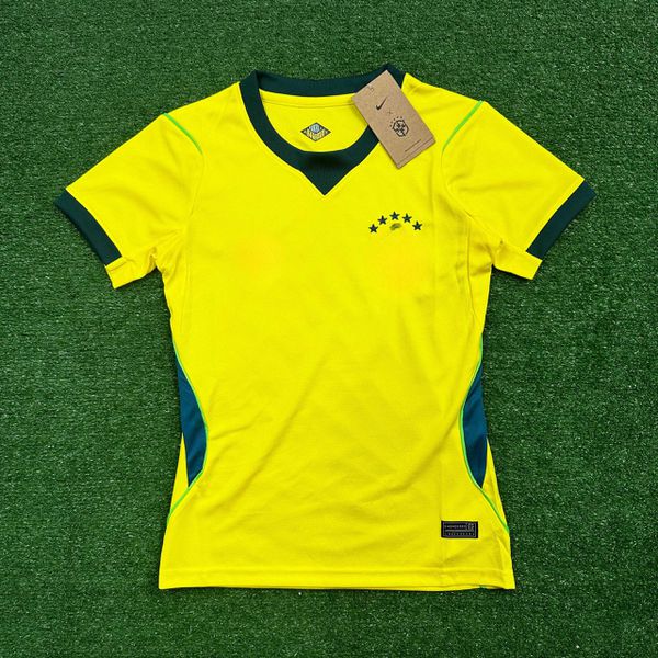 Camisa Brasil Home I 26/27 - Amarela - Feminina