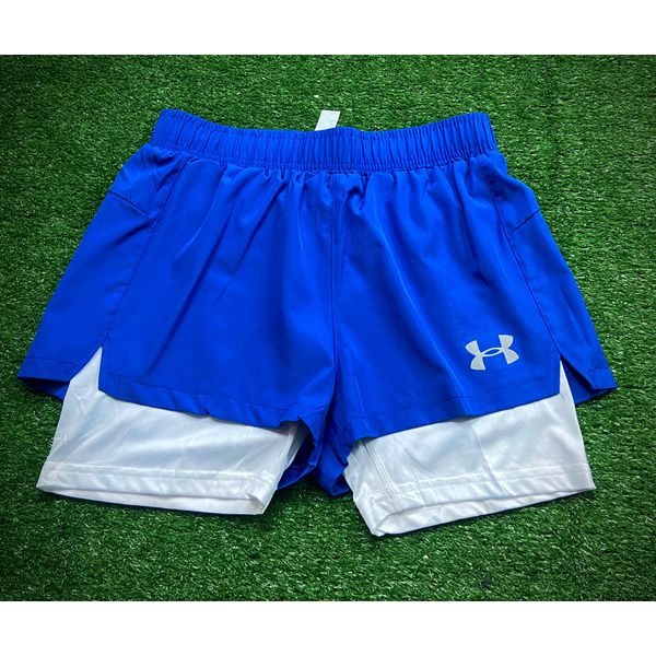 Shorts de Treino Unissex Under Armour Duplo Fitness - Azul
