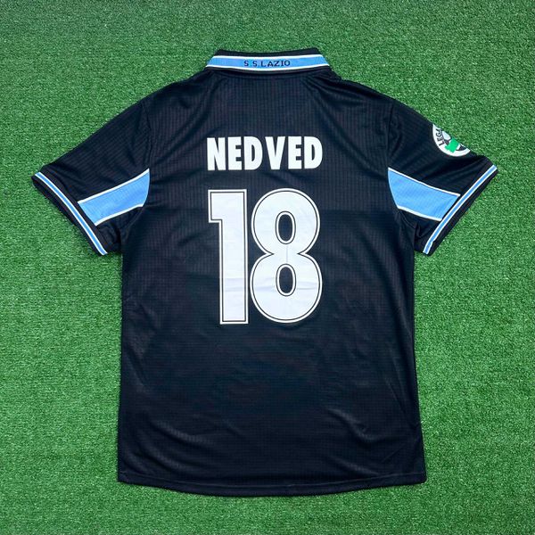 Camisa Retrô Lazio Away II 98/99 – Nedvěd #18 – Pr... - ATACADO ESPORTIVO