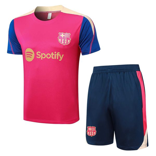 Conjunto de Treino Camisa + Shorts - Barcelona Rosa/Azul 2024/25