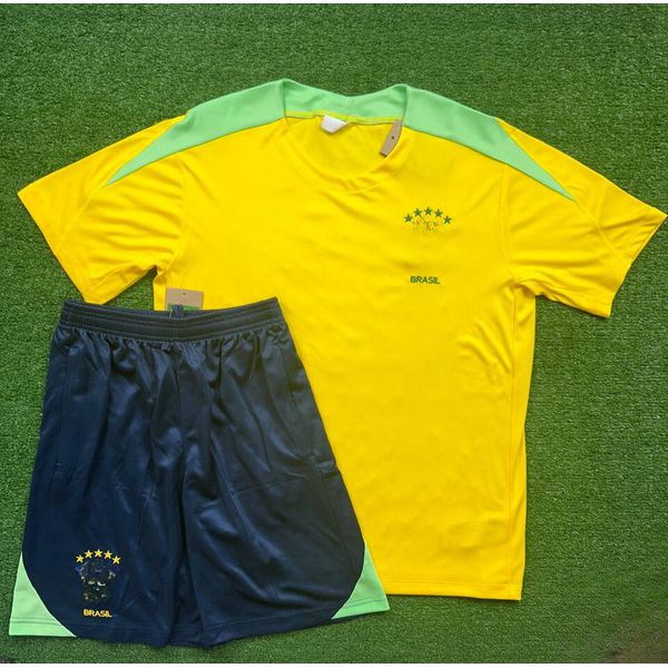 Conjunto Treino Camisa + Short Brasil 2024 - Amarelo