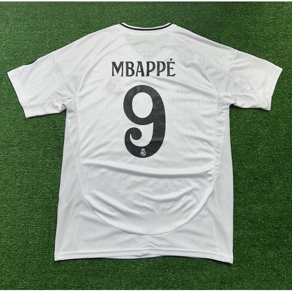 Camisa Real Madrid HOME I 2024/25 Mbappé 9 + Patch - Torcedor Masculino