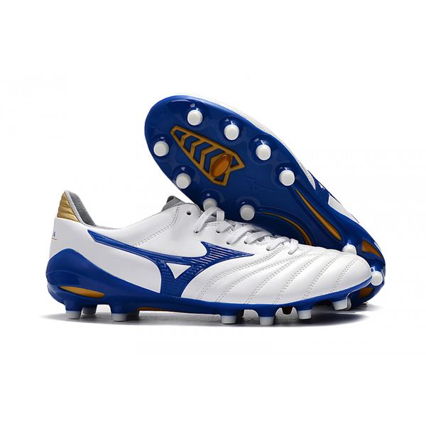 Chuteira Campo Mizuno Morelia Neo (FG) - Branco/Az... - FORTAL IMPORTADORA