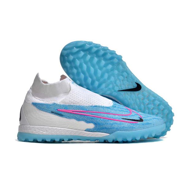 Chuteira Society Nike Phantom (TF) - Azul e Branco... - FORTAL IMPORTADORA