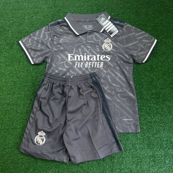 Conjunto Infantil Real Madrid Away II 24/25 - Cinza