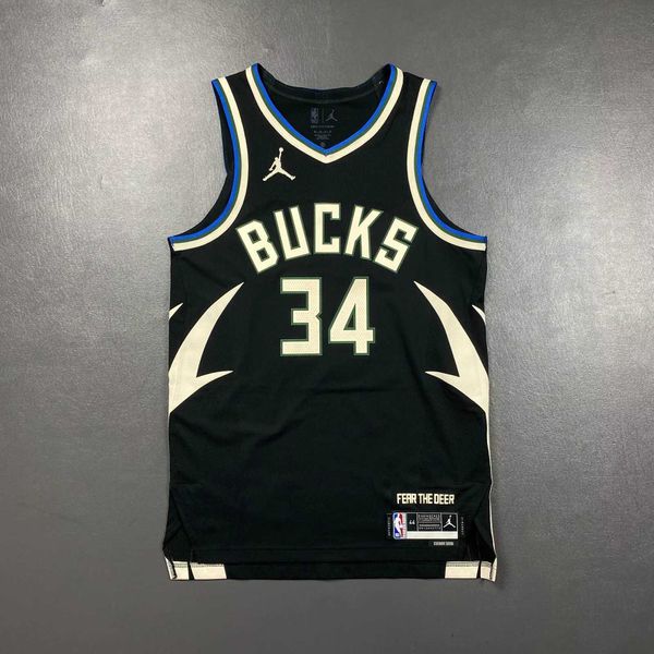 Nba Bucks Antetokounmpo #34 Preta - 2023 - Silk