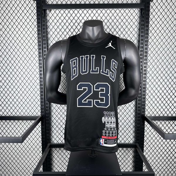 NBA Chicago Bulls 2024 Jordan Edição Especial Michael Jordan #23 MVP Swingman - Preta