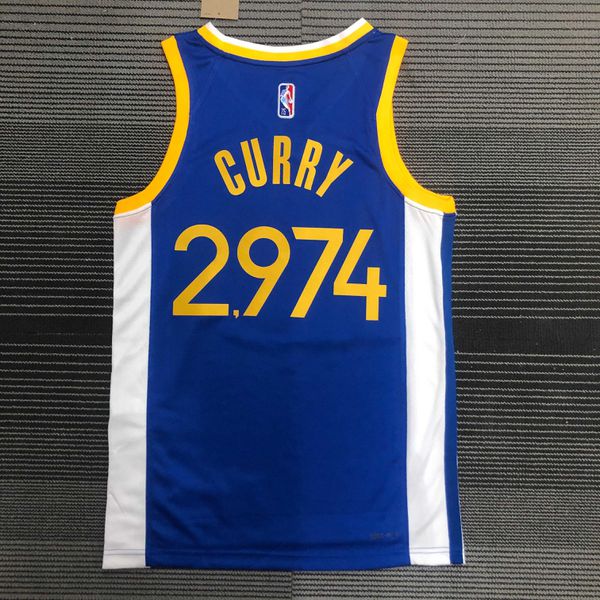 NBA Golden State Warriors 30- City Edition Especial 75 anos Curry #2.974- Azul