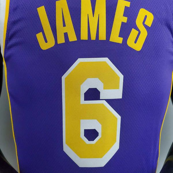 Nba Los Angeles Lakers 2022 - LeBron James #6 - Roxa | FUTCAMISA