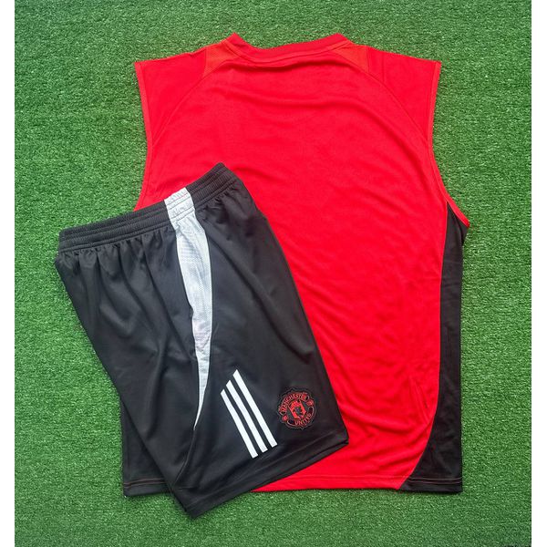 Conjunto Treino Regata e Short Manchester United 2024/25 - Vermelho