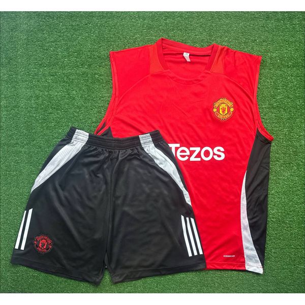Conjunto Treino Regata e Short Manchester United 2024/25 - Vermelho