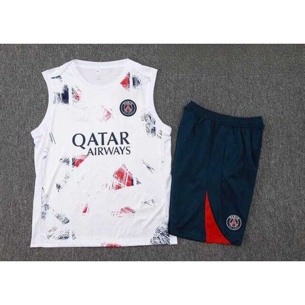 Conjunto Treino Regata e Short Psg 2024/25 - Branco/vermelho