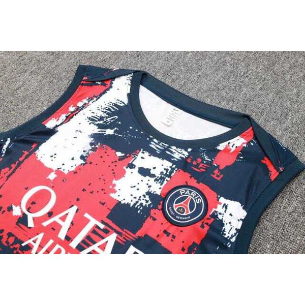 Conjunto Treino Regata e Short Psg 2024/25 Vermelho/azul Marinho