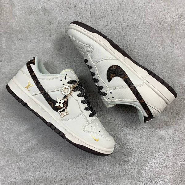 Tenis NK Dunk Low LV - Branco/Marrom