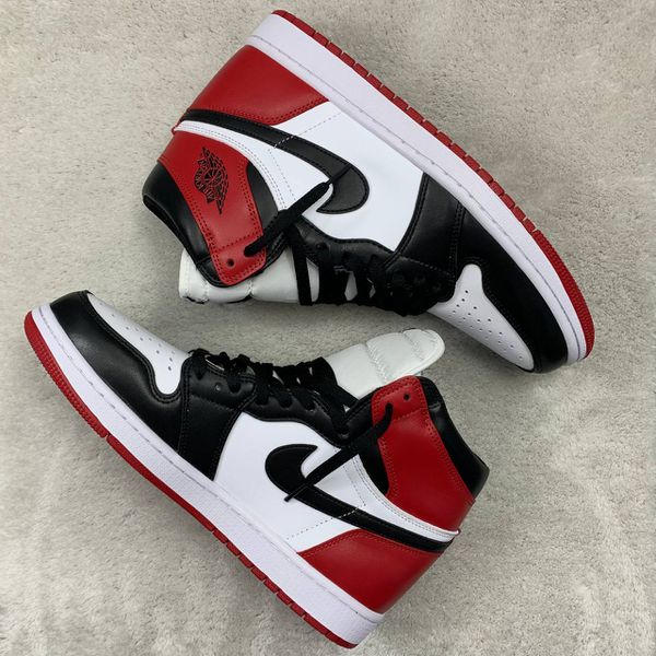 Tênis NK Air Jordan 1 High - Vermelho/Preto e Bran... - FORTAL IMPORTADORA
