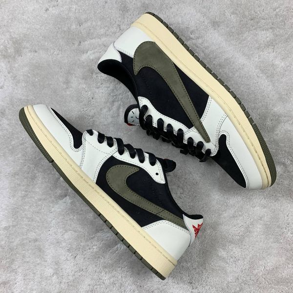 Tênis NK Travis Scott Jordan 1 - Branco/Verde/Pret... - FORTAL IMPORTADORA
