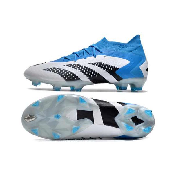 Chuteira Campo Adidas Predator (FG) - Branco/Azul ... - FORTAL IMPORTADORA