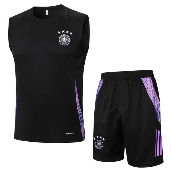 Conjunto de Treino Regata + Short Alemanha 24/25 Preto e Roxo