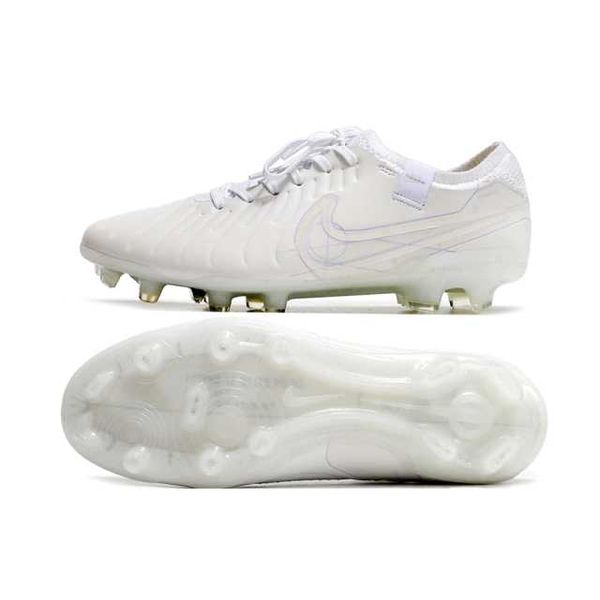 Chuteira Campo Nike Tiempo (FG) - Branco/Lilás