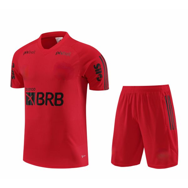 Conjunto Treino Camisa + Short Flamengo Patrocínio 23/24 - Vermelho