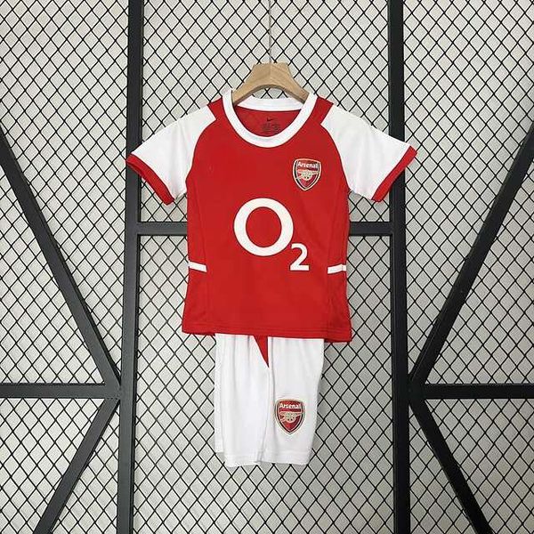 Kit Infantil Arsenal 1 Retrô 2002 / 2004 - Vermelho/Branco