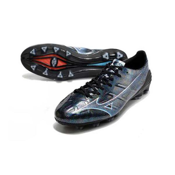 Chuteira Campo Mizuno Alpha (FG) - Preto/Furta-cor... - FORTAL IMPORTADORA