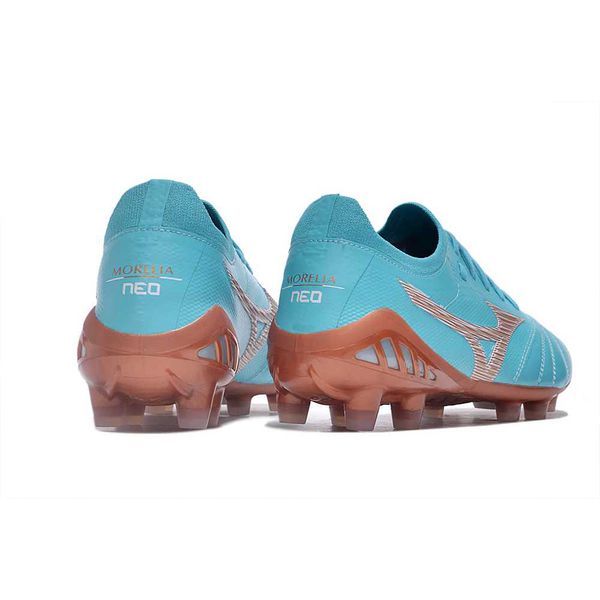 Chuteira Campo Mizuno Morelia Neo (FG) - Azul/Bronze