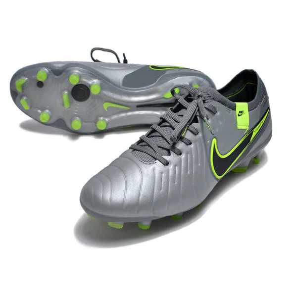 Chuteira Campo Nike Tiempo (FG) - Cinza/Verde - 79... - FORTAL IMPORTADORA