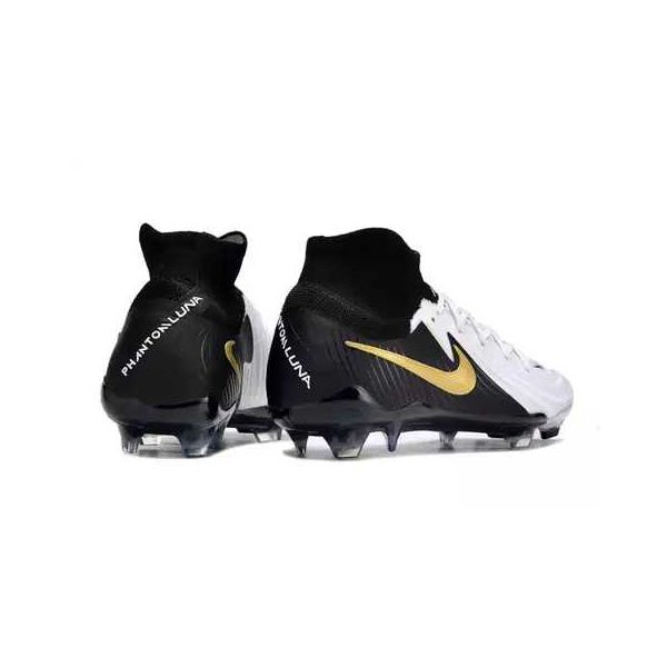 Chuteira Campo Nike Phantom (FG) Branco/Preto Botinha