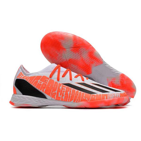 Chuteira Futsal Adidas Messi (IC) - Branco/Laranja... - FORTAL IMPORTADORA