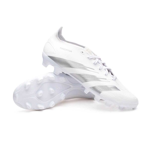 Chuteira Campo Adidas Predator (FG) - Branco/Prata... - FORTAL IMPORTADORA