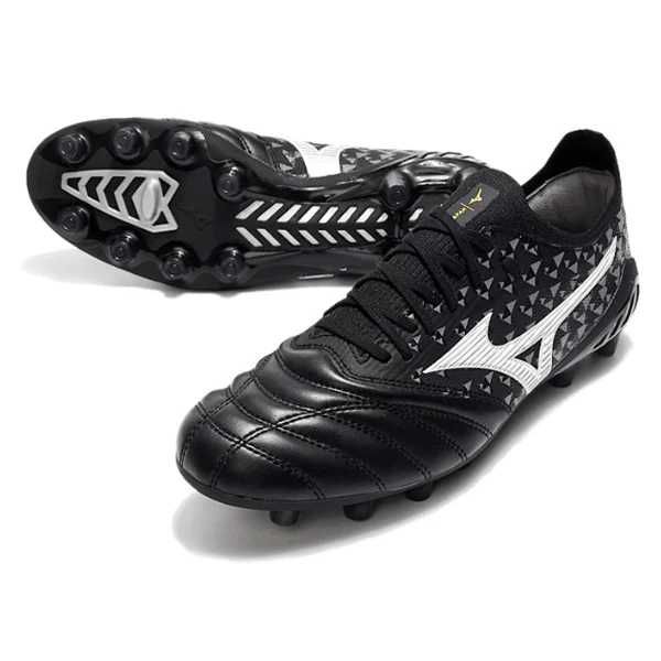 Chuteira Campo Mizuno (FG) - Preta/Cinza e Branca ... - FORTAL IMPORTADORA