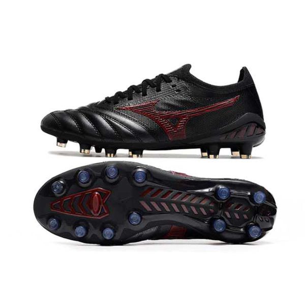 Chuteira Campo Mizuno Morelia (FG) - Preto/Vermelh... - FORTAL IMPORTADORA