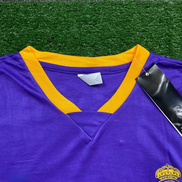Conjunto Treino Regata + Short Real Madrid 23/24 Roxo/amarelo