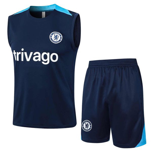 Conjunto Treino Regata + Short Chelsea 2024/25 - Azul Marinho