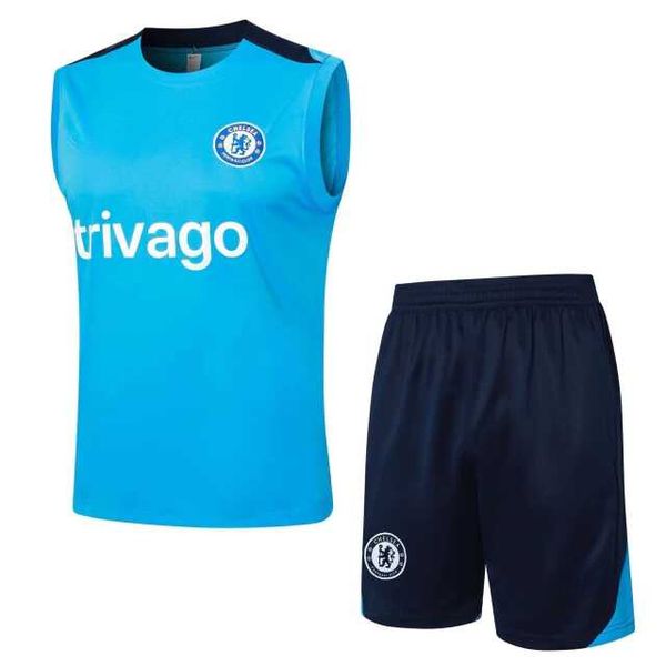 CONJUNTO TREINO REGATA + SHORT CHELSEA 2024/25 - AZUL