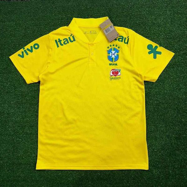 22/23 Brasil Gola Baixa Polo - Amarela - torcedor