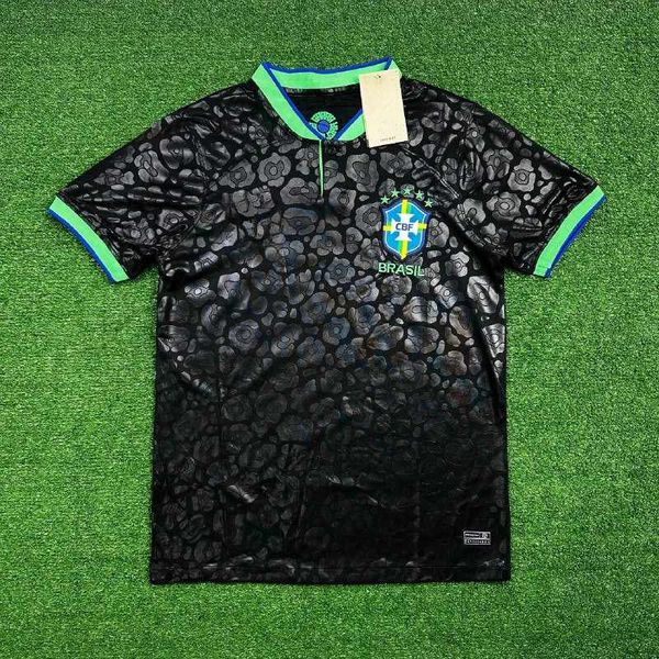 Camisa De Treino Brasil Preta Leopardo - Torcedor ... - ATACADO ESPORTIVO